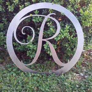 Sign Innichal Metal Initial Sign - LITASIGN