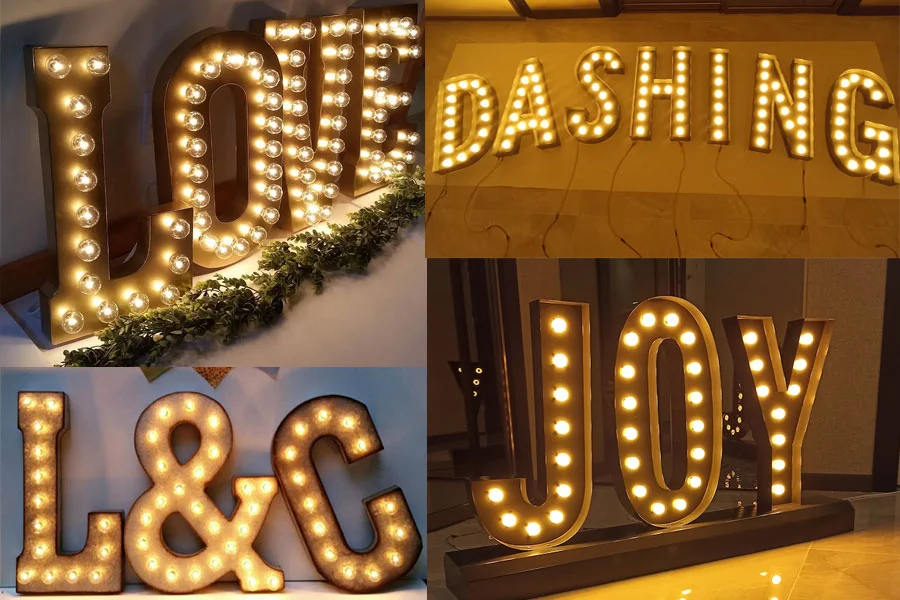 Masquerade Gold Lettering Gold Marquee Letters - LITASIGN