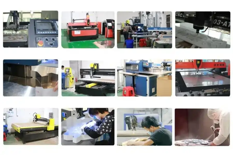 processus de production de lettres en tôle ondulée