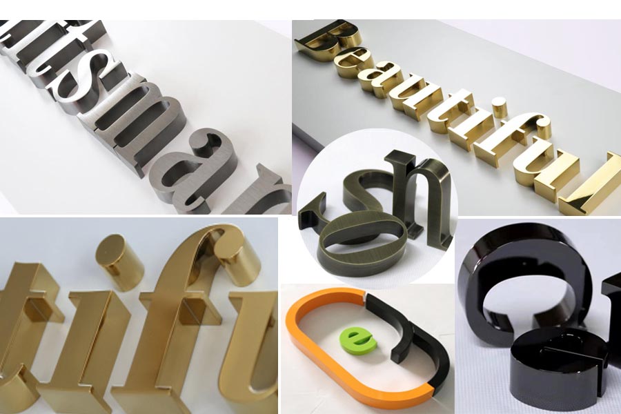 Metal Script Laser Cut Stainless Steel Letters - LITASIGN