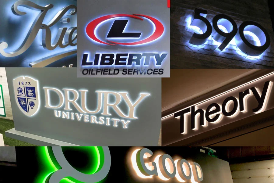 Letras de canal iluminadas con Halo - LITASIGN