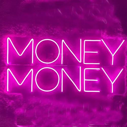 Pink Neon Money Sign - LITA SIGN