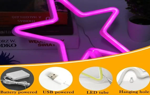 Pink Neon Star Light - LITA SIGN