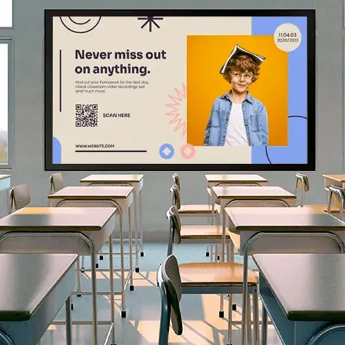 Digitální signage pro školy
