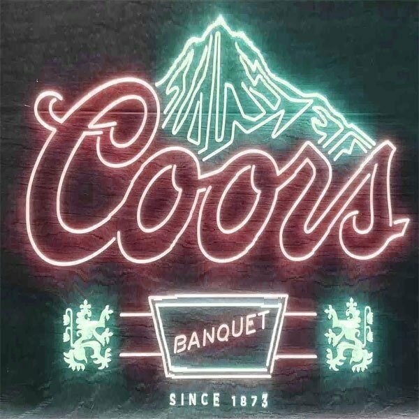 Coors・ネオンサイン Coors Light Golf Sign, Neon Sign for Beer Bar Pub Decor Neon